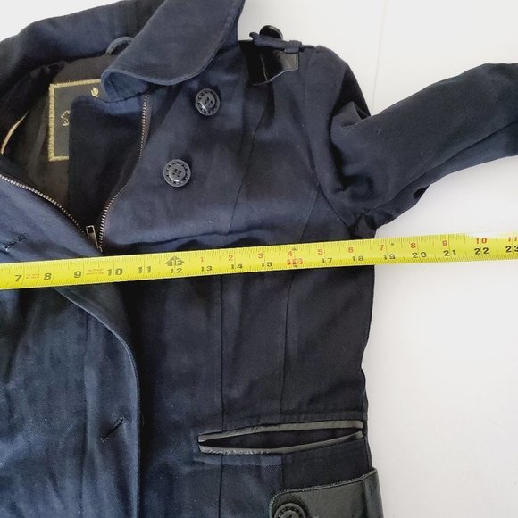 MACKAGE Black Cotton Genuine Leather Utility Jacke - Picture 10 of 11